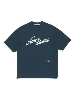Acne Studios: Синяя футболка 