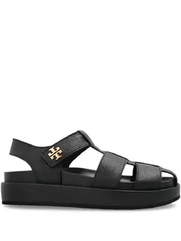 Tory Burch: Чёрные сандалии  Kira
