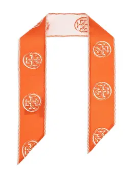 Tory Burch: Оранжевый шарф 