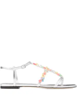 Jimmy Choo: Серебристые сандалии  Daisy