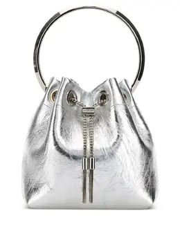 Jimmy Choo: Серебристая сумка 