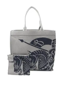 Burberry Pre-Owned: Серая сумка-шоппер 
