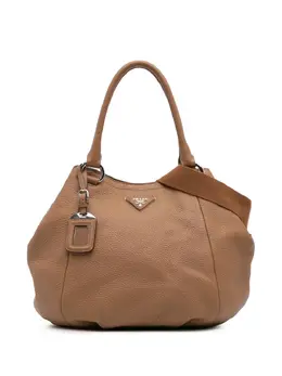 Prada Pre-Owned: Коричневая сумка-шоппер 