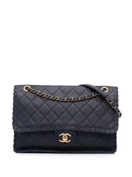 CHANEL Pre-Owned: Голубая сумка через плечо 
