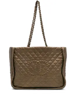 CHANEL Pre-Owned: Коричневая сумка-шоппер 
