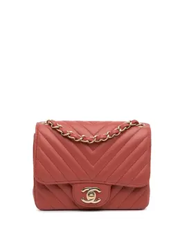 CHANEL Pre-Owned: Оранжевая сумка через плечо 