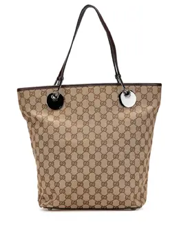 Gucci Pre-Owned: Коричневая сумка-шоппер 