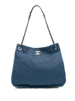 CHANEL Pre-Owned: Голубая сумка-шоппер 