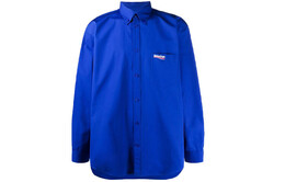 Balenciaga: Голубая рубашка 