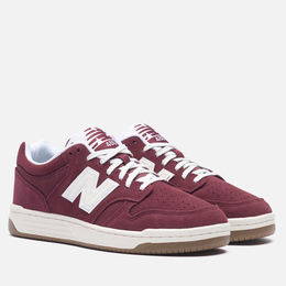 New Balance: Бордовые кроссовки 