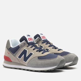 New Balance: Серые кроссовки 