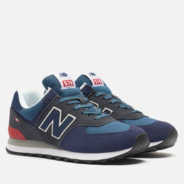 New Balance: Синие кроссовки 
