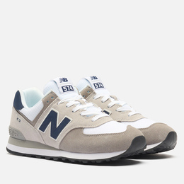 New Balance: Серые кроссовки 