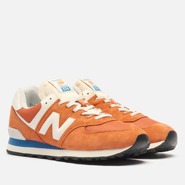 New Balance: Оранжевые кроссовки 