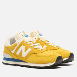 New Balance: Жёлтые кроссовки 