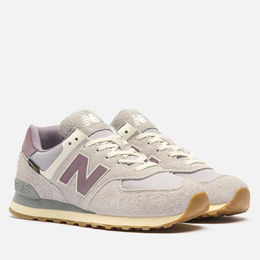 New Balance: Серые кроссовки 
