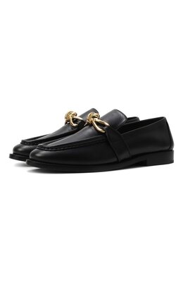 Bottega Veneta: Чёрные лоферы 