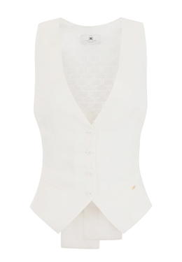 ELISABETTA FRANCHI: Белый жилет 