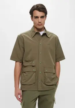 Lacoste: Рубашка цвета хаки 