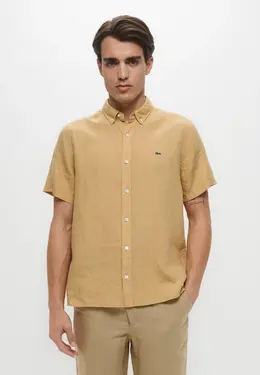 Lacoste: Бежевая рубашка 