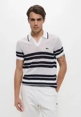 Lacoste: Белое поло 