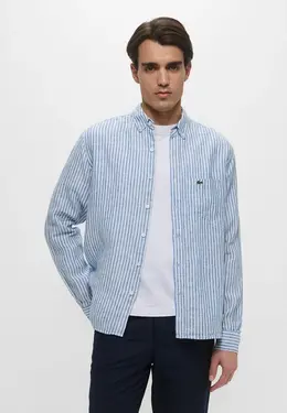 Lacoste: Голубая рубашка 