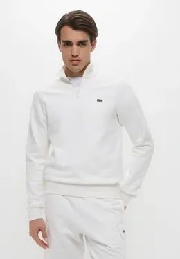 Lacoste: Белая толстовка 