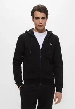 Lacoste: Чёрная толстовка 
