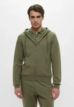 Lacoste: Толстовка цвета хаки 