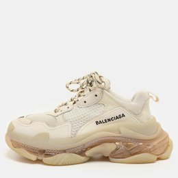 Balenciaga: Бежевые кроссовки  Triple S