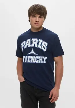 Givenchy: Синяя футболка 