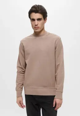Calvin Klein Jeans: Коричневый свитшот 