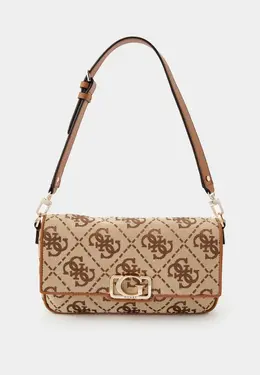 Guess: Бежевая сумка 
