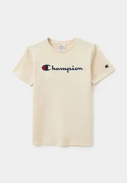 Champion: Бежевая футболка 