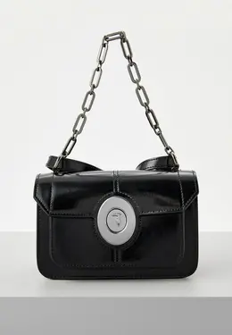 Trussardi: Чёрная сумка 