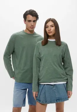 PUMA: Зелёный свитшот 