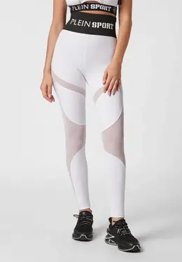 Plein Sport: Белые легинсы 