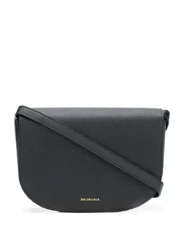 Balenciaga: Чёрная сумка через плечо  Ville