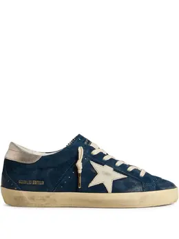 Golden Goose: Голубые кроссовки  Super Star