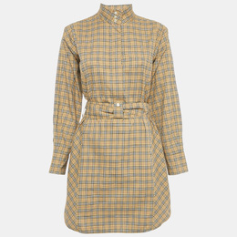 Burberry: Коричневое платье  Vintage Check