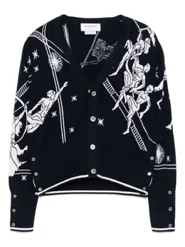 Thom Browne: Синий кардиган 