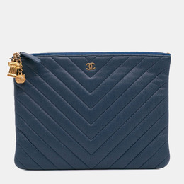 Chanel: Синий клатч 