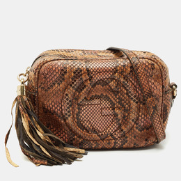 Gucci: Коричневая сумка через плечо  Soho