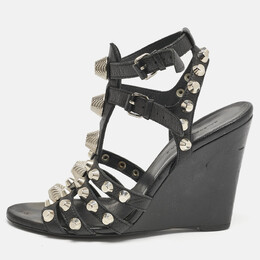 Balenciaga: Чёрные сандалии 