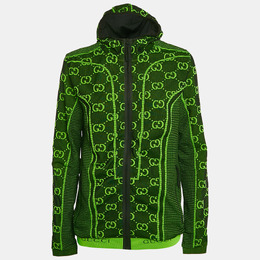 Gucci: Зелёная куртка  GG