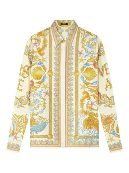 Versace: Рубашка  Barocco на пуговицах