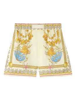 Versace: Жёлтые шорты  Barocco