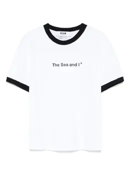 MSGM: Белая футболка 