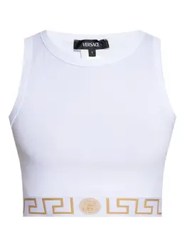 Versace: Белая майка  Greca