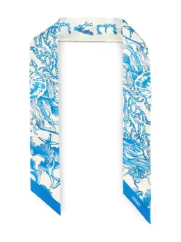 Versace: Белый шарф 